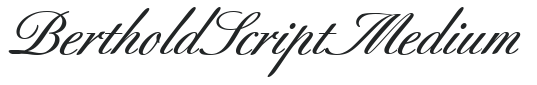 Berthold Script Medium preview
