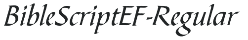 BibleScriptEF-Regular letters preview