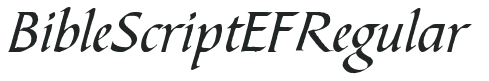 Bible Script EF Regular letters preview