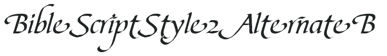 BibleScript Style2 AlternateB letters preview