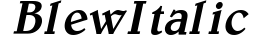 Blew Italic preview