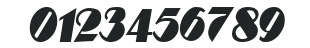 Block-Calligraphy-Condensed Italic numbers preview