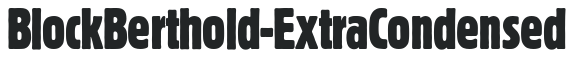 BlockBerthold-ExtraCondensed letters preview