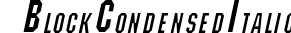 Block Condensed Italic preview