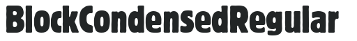 BlockCondensed Regular letters preview