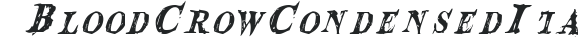 Blood Crow Condensed Italic preview