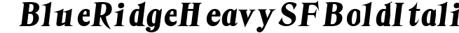 Blue Ridge Heavy SF Bold Italic preview