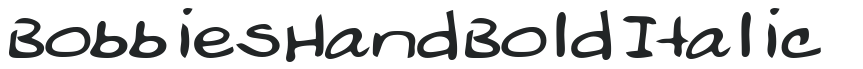 BobbiesHand Bold Italic preview