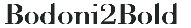 Bodoni2 Bold letters preview