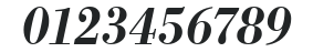 Bodoni Antiqua URW Bold Italic numbers preview