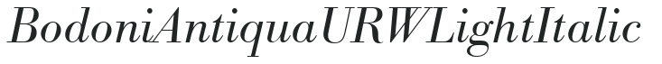Bodoni Antiqua URW Light Italic preview