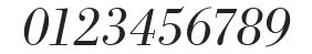 Bodoni Antiqua URW Light Italic numbers preview