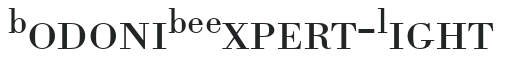 BodoniBEExpert-Light letters preview