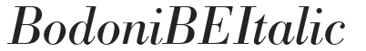 Bodoni BE Italic preview