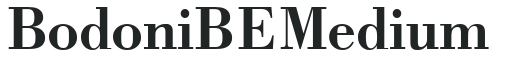Bodoni BE Medium preview