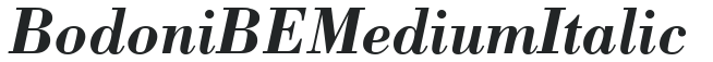 Bodoni BE Medium Italic preview