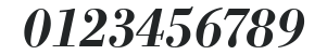 Bodoni BE Medium Italic numbers preview