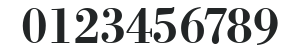 Bodoni BE Medium numbers preview