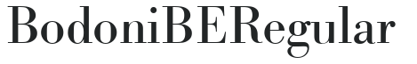 Bodoni BE Regular preview