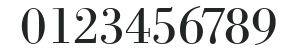 Bodoni BE Regular numbers preview