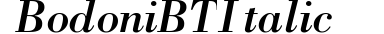 Bodoni BT Italic preview