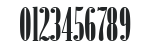 Bodoni Becker No2 Comp Ultra numbers preview