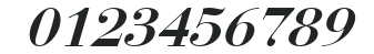 Bodoni Bold-Italic numbers preview