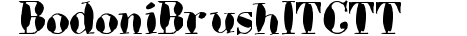 Bodoni Brush ITC TT preview