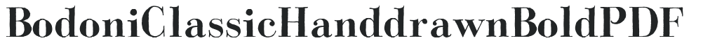 Bodoni Classic Handdrawn Bold PDF preview