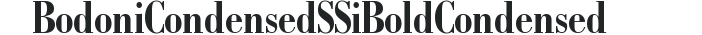 Bodoni Condensed SSi Bold Condensed preview