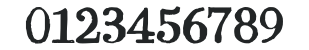 Bodoni Hand numbers preview