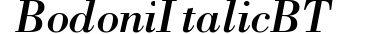 Bodoni Italic BT preview