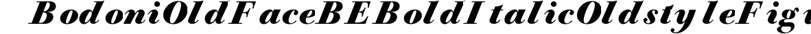 Bodoni Old Face BE Bold Italic Oldstyle Figures preview