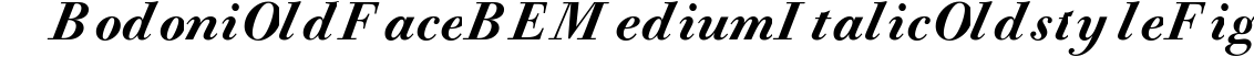 Bodoni Old Face BE Medium Italic Oldstyle Figures preview