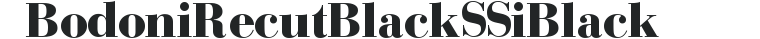 Bodoni Recut Black SSi Black preview