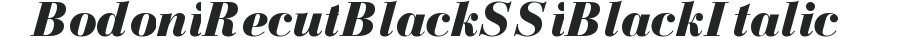 Bodoni Recut Black SSi Black Italic preview