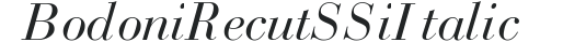 Bodoni Recut SSi Italic preview