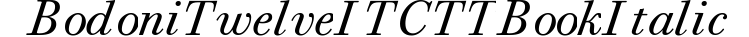 Bodoni Twelve ITC TT BookItalic preview