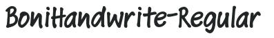 BoniHandwrite-Regular letters preview
