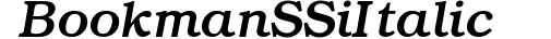 Bookman SSi Italic preview