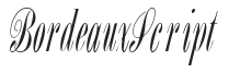 Bordeaux Script letters preview