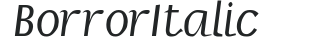 Borror Italic preview