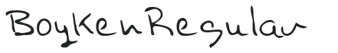 Boyken Regular letters preview