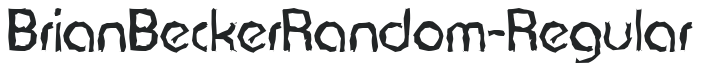 BrianBeckerRandom-Regular letters preview