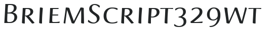 Briem Script 329 wt letters preview