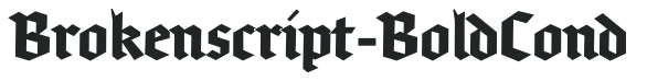 Brokenscript-BoldCond letters preview
