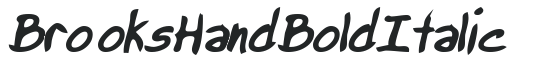 BrooksHand Bold Italic preview