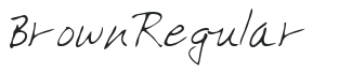 Brown Regular letters preview