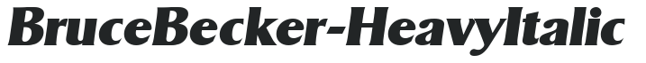 BruceBecker-Heavy Italic preview