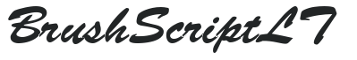 Brush Script LT letters preview